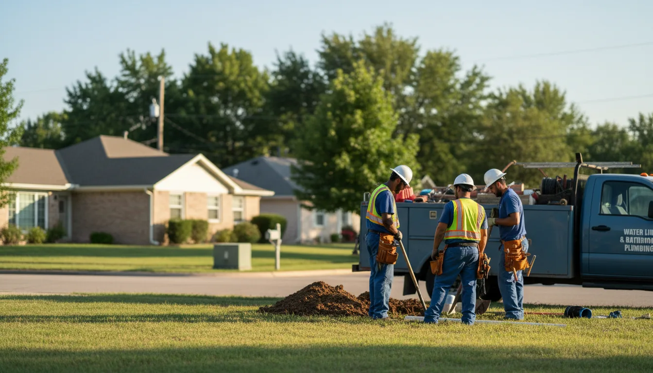 Residential water line and bathroom plumbing service in Vincent, IA